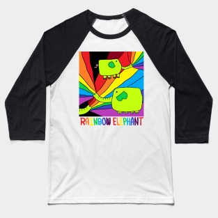 rainbow elephant Baseball T-Shirt